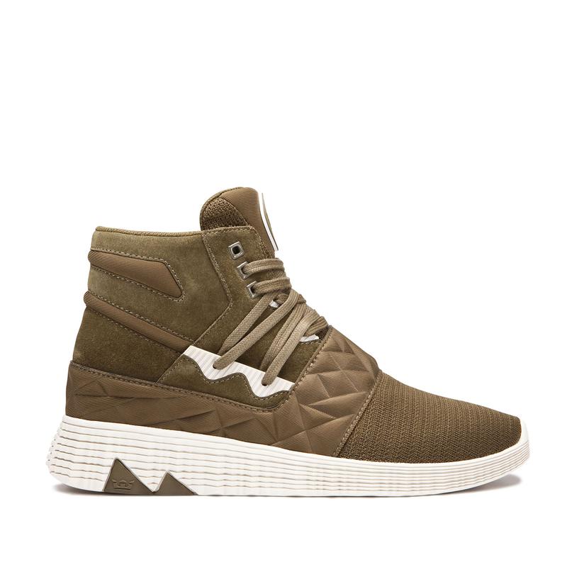 Zapatillas Altas Supra Argentina Hombre - JAGATI Verde Oliva (HMVKC-8053)